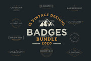 SALE : 15 Vintage Logo Badges, a Branding & Logo Template by FlashGraphics (Thumbnail 1 of 9)