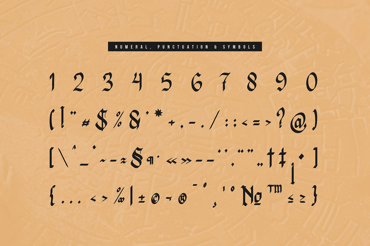 Rudra Great | Blackletter Typeface, a Blackletter Font by Denustudios (Photo 11 of 14)