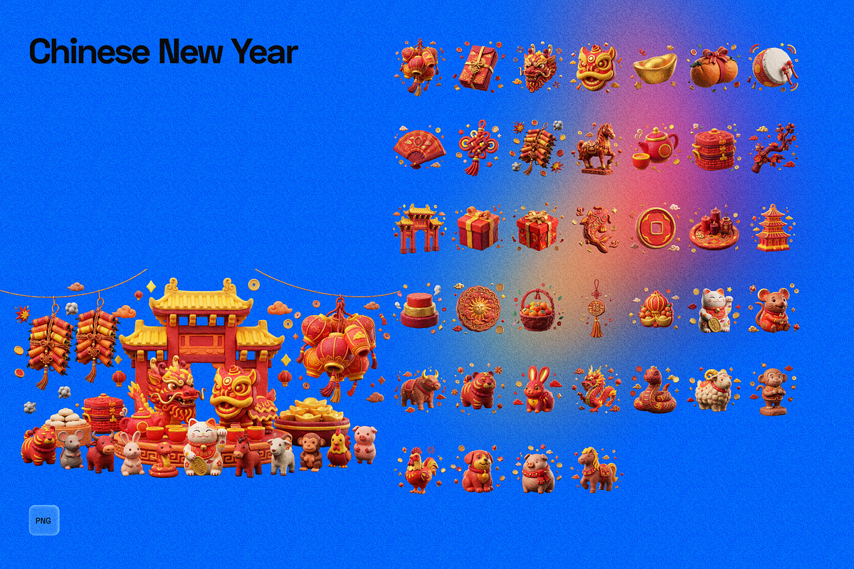 3D Chinese New Year Elements, an Object Graphic by Pengedar Seni (Photo 3 of 3)
