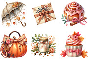 Cute Coquette Autumn Clipart, an Illustration by DreamArtGraphic (Thumbnail 2 of 7)