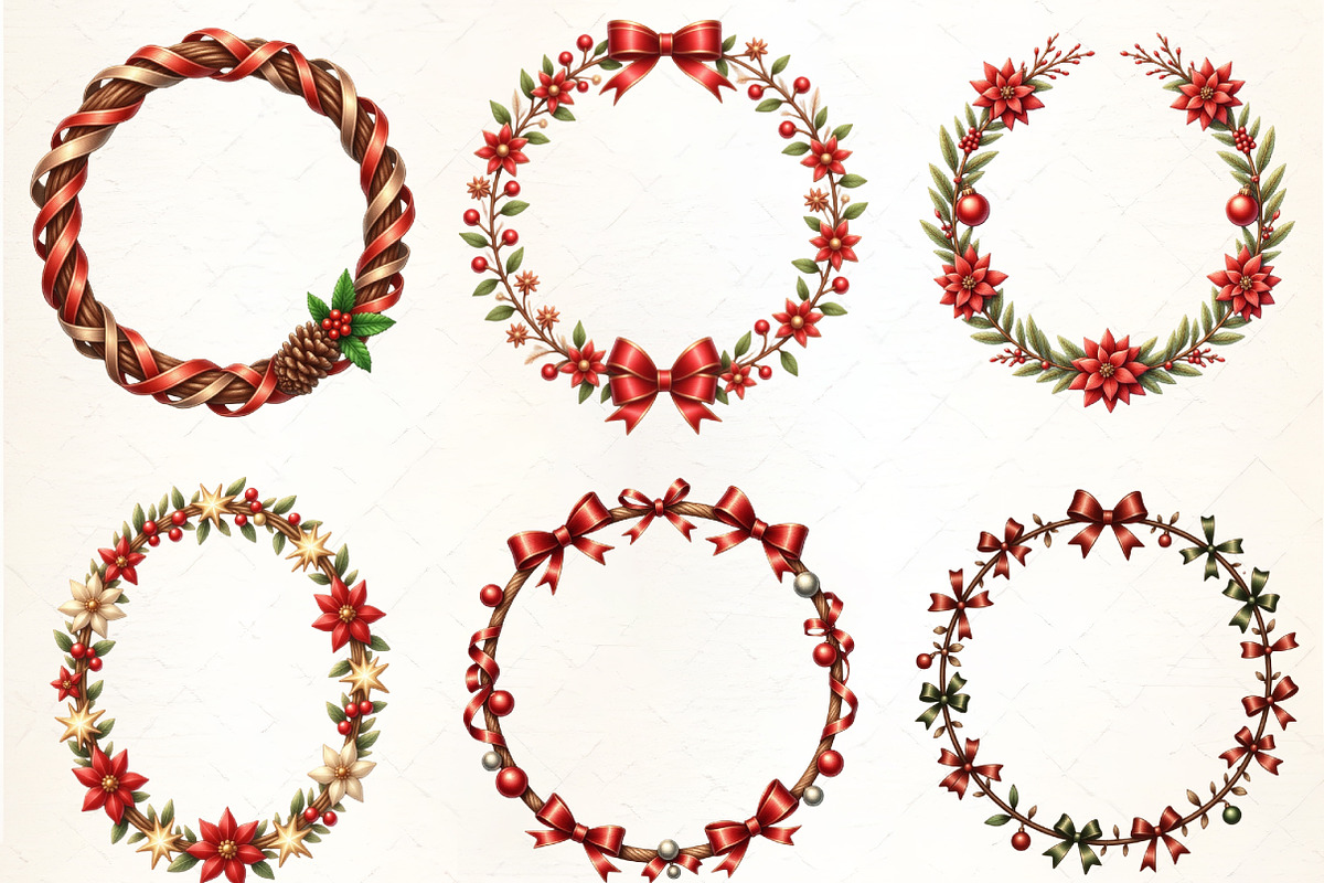 Christmas Coquette Frame Clipart Bun, an Illustration by CrexoraLab (Photo 4 of 5)