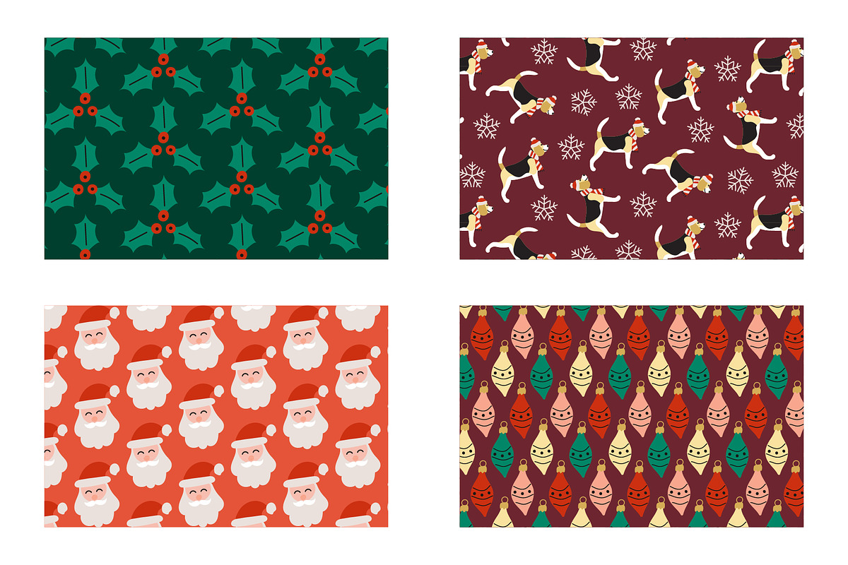 Dog Christmas patterns card elements, a Pattern Graphic by RevolutionizZed (Photo 14 of 14)
