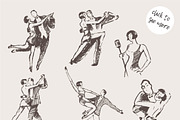Illustrations of dancing couples, a Healthcare Illustration by TheMountBirdStudio (Thumbnail 2 of 2)