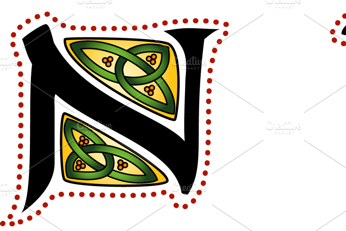 Decorative Celtic Alphabet, a Decorative Illustration by AonCelticArt (Photo 4 of 6)