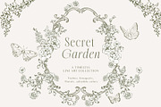 Rococco victorian floral line art, an Object Graphic by Grace Noboa Illustrations (Thumbnail 1 of 9)