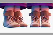 3d Cartoon Girl SG3FC, a Characters & Person 3D Model by LomellRueca (Thumbnail 10 of 27)