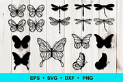 Butterfly and Dragonfly Clip Art, an Animal Illustration by Elena Nesterova (Thumbnail 1 of 3)