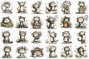 Whimsical Spring Cat Clipart, an Illustration by Craft Nest (Thumbnail 7 of 12)