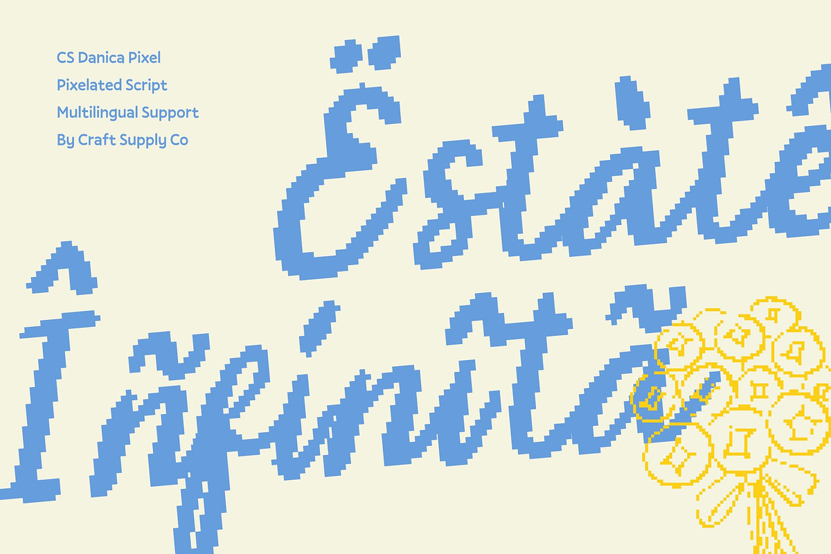 CS Danica Pixel, a Script Font by Craft Supply Co. (Photo 7 of 8)