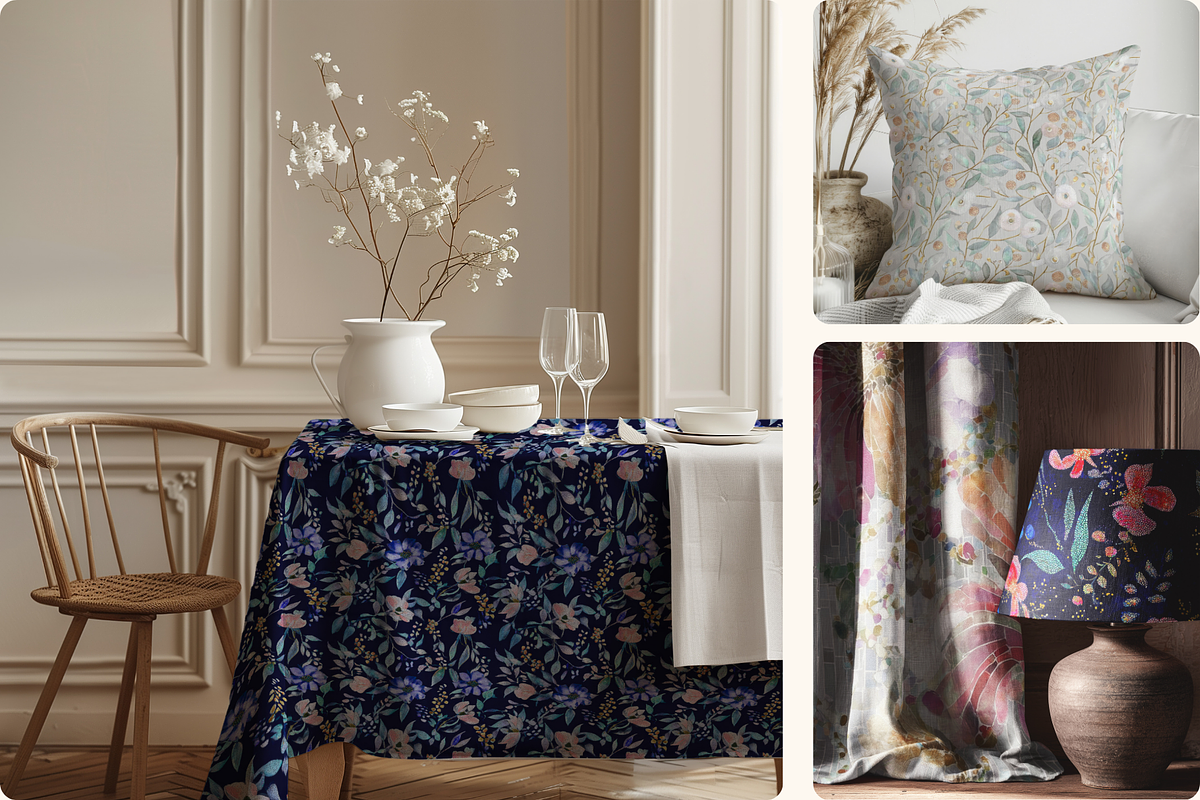 Mosaic Floral Seamless Patterns, a Pattern Graphic by Ninterints (Photo 10 of 21)