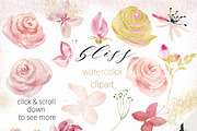 Watercolor clipart Bliss Pink, an Illustration by LABFcreations (Thumbnail 6 of 6)