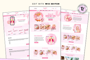 Pink Bakery Cake Website Template