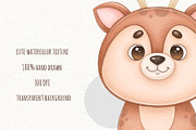 Watercolor Woodland Animals Clipart, an Animal Illustration by ekossa_art (Thumbnail 5 of 6)