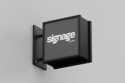 Wall Mounted Signboard Mockup Set, an Advertising Mockup by RamStudio2 (Thumbnail 9 of 13)