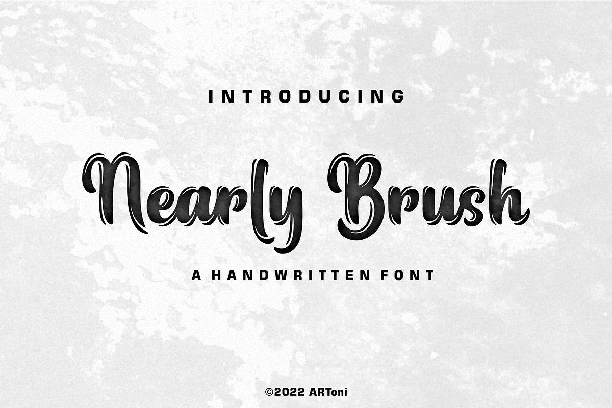 Nearly Brush, a Script Font by ARToni (Photo 1 of 6)