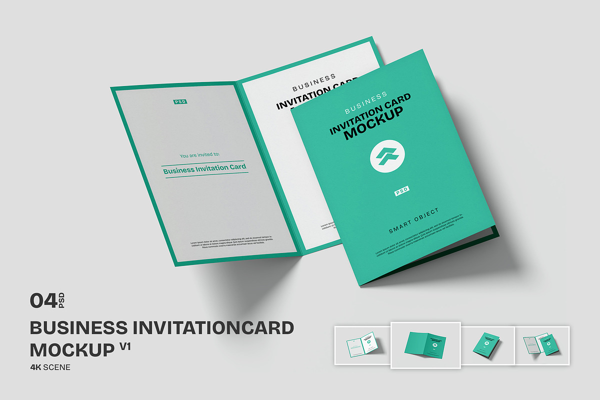Business Invitation Card - Mockup, a Mockup by Rometheme Std