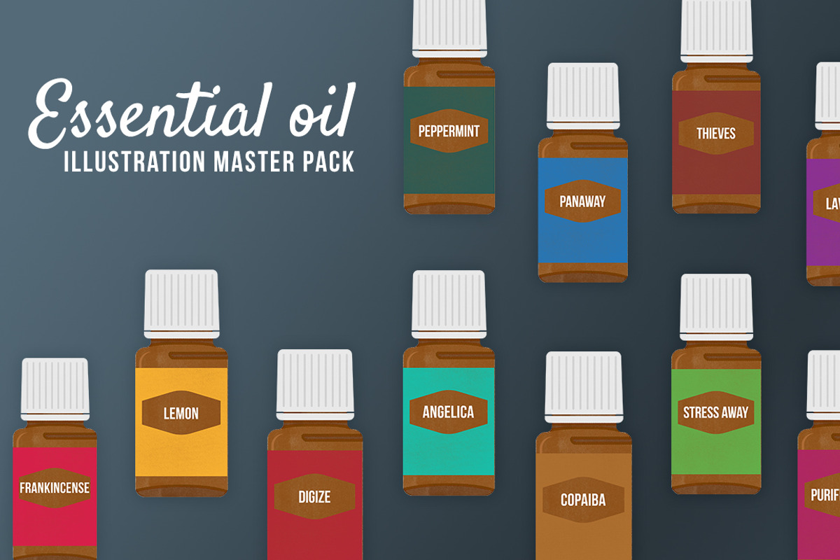 Essential Oil Bottles (Young Living), an Illustration by M. E. Smith Design (Photo 1 of 4)