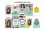 Yellow Pinterest Templates for Canva, a Social Media Template by ltsdesigns (Thumbnail 2 of 3)