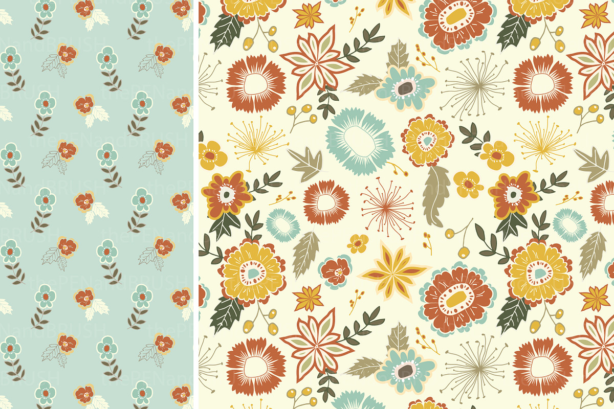 Spring Floral Patterns - Vector, a Pattern Graphic by The Pen and Brush (Photo 3 of 5)