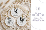 Round Ceramic Ornament Mockup Set, a Merchandise Mockup by Mie Mockup Studio (Thumbnail 4 of 7)