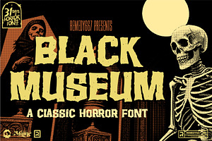 Black Museum - Retro Horror Font, a Sans Serif Font by Remedy667