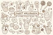 Sweet Halloween Doodle PNG Bundle, a Seasonal Illustration by LemonDesign (Thumbnail 1 of 4)
