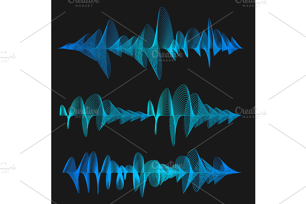 Equalizer Thin Line Set, an Object Graphic by Vector and Templates