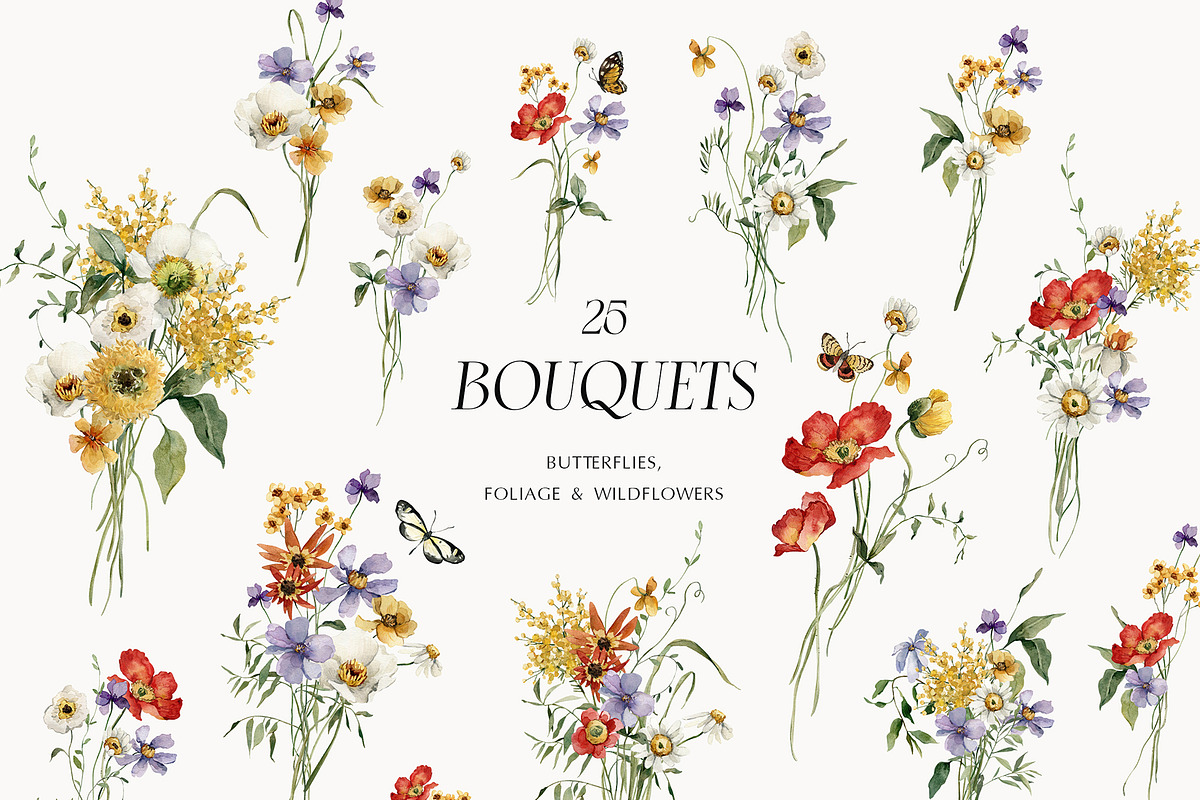 BLOOMING wildflowers of spring, a Seasonal Illustration by AleksaArt (Photo 2 of 13)