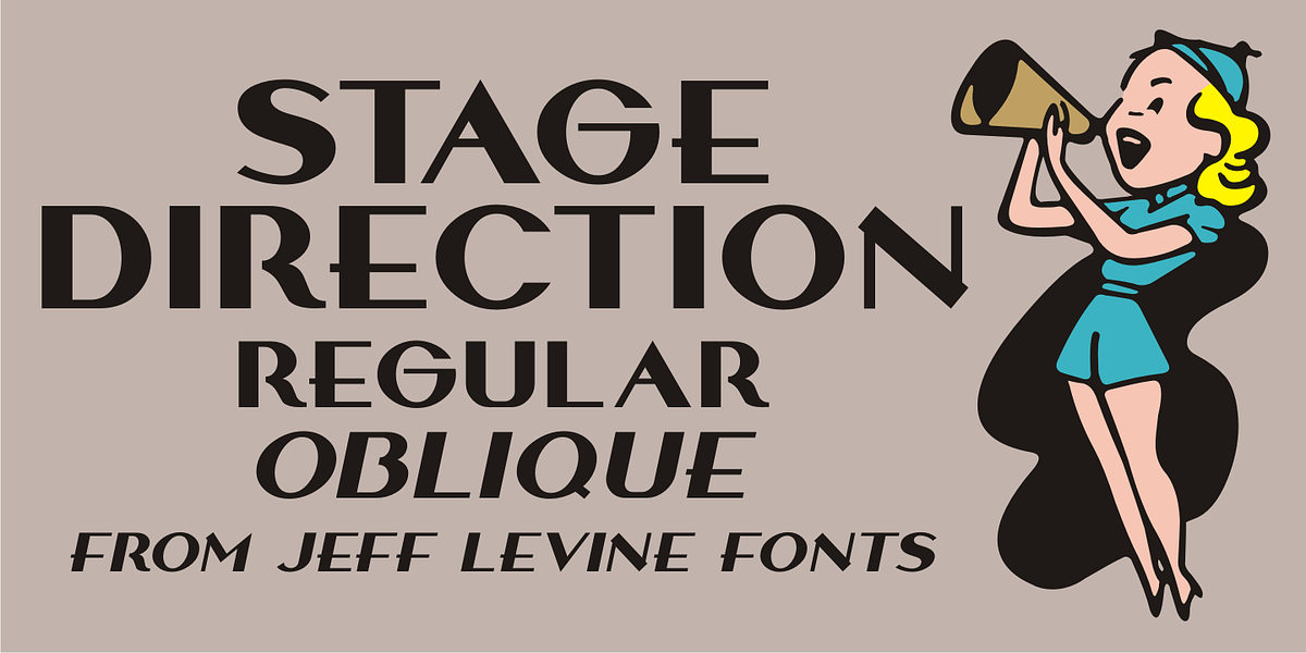 Stage Direction JNL, a Sans Serif Font by Jeff Levine Fonts