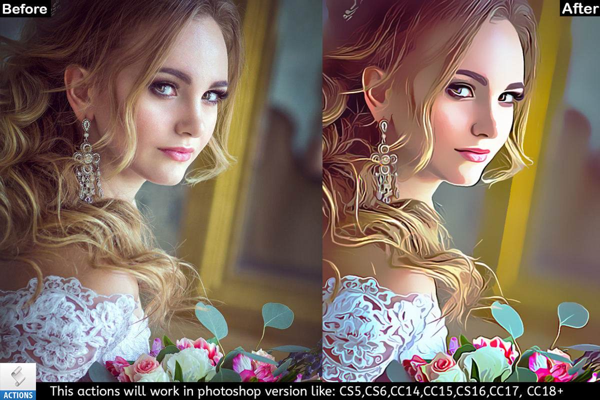 Portrait Painting Photoshop Actions preview 7
