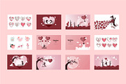 Valentines day background design set, a Decorative Illustration by foxndeer (Thumbnail 3 of 4)