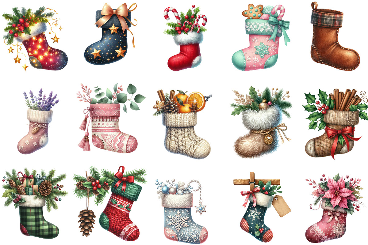 Christmas Stocking Sublimation, an Illustration by Designking (Photo 3 of 5)