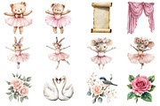 Cute Pink Ballerina Animals, an Illustration by CitraGraphics (Thumbnail 3 of 5)