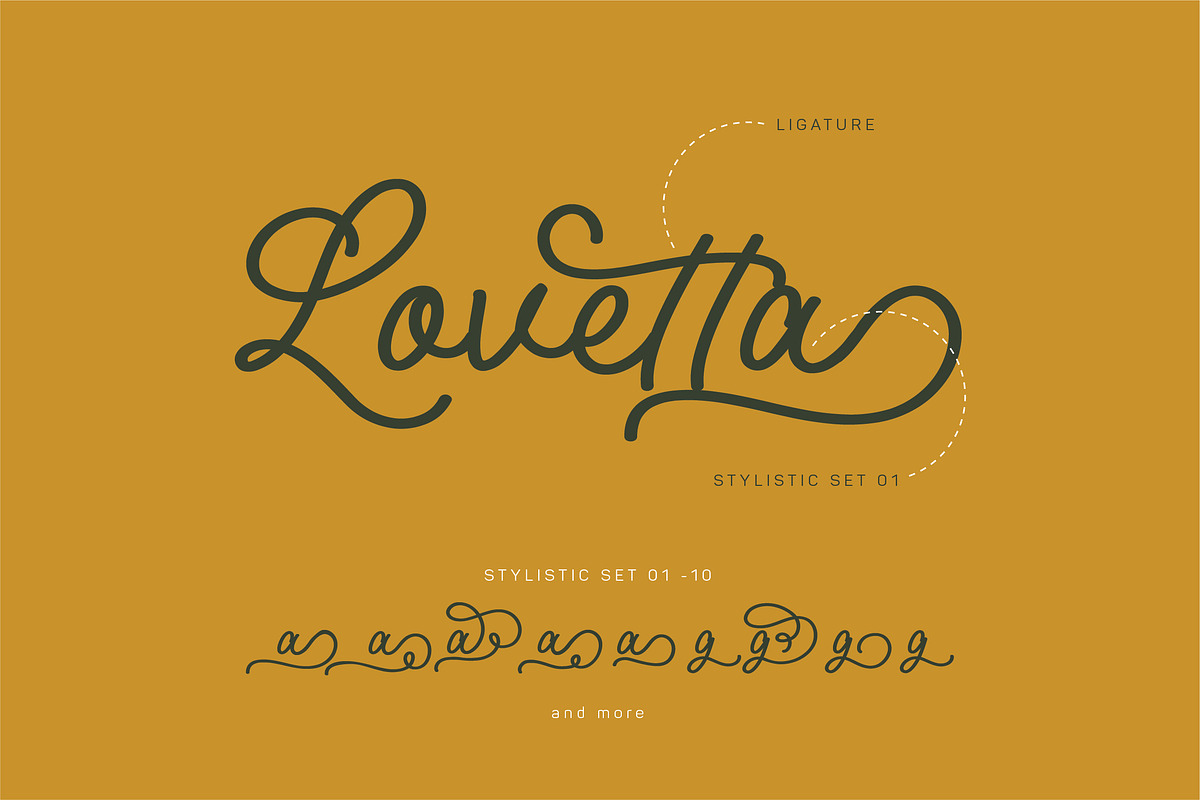 The Oldie Monoline Script, a Script Font by etigletters (Photo 8 of 9)