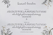 Quaint Garden Floral Font +EXTRAS, a Script Font by AnMark (Thumbnail 6 of 12)