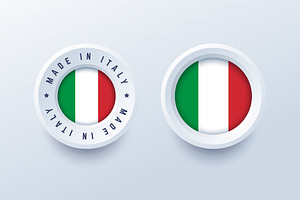 Made in Italy round label