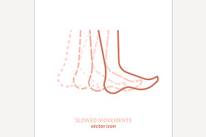 Slowed movements. Mental health, an Outline Icon by Anna's Shop