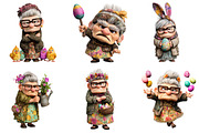 Whimsical Easter Grumpy Old Lady, a Graphic by CitraGraphics (Thumbnail 4 of 5)