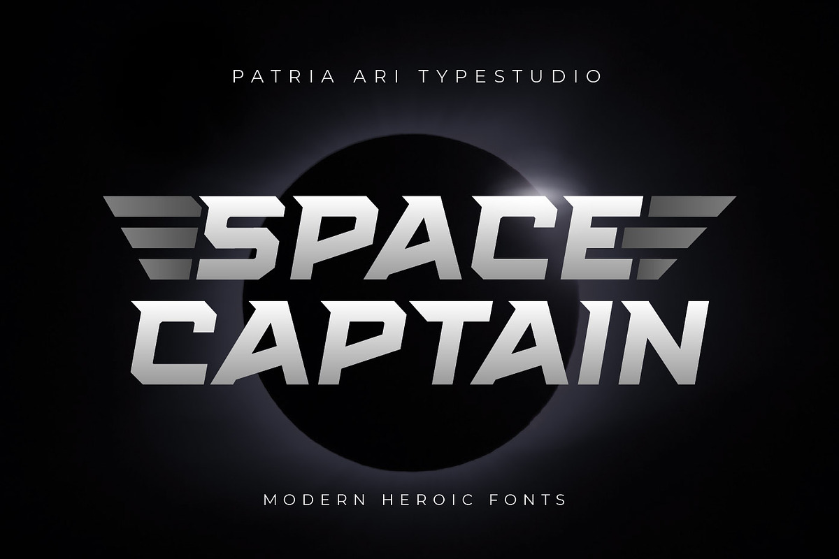 Space Captain - Modern Fonts, a Font by Patria Ari (P4tcreativa) (Photo 1 of 9)