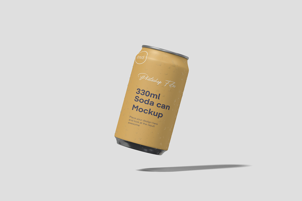Soda Can Mockup, a Cups & Container Mockup by graphiccrew (Photo 2 of 12)