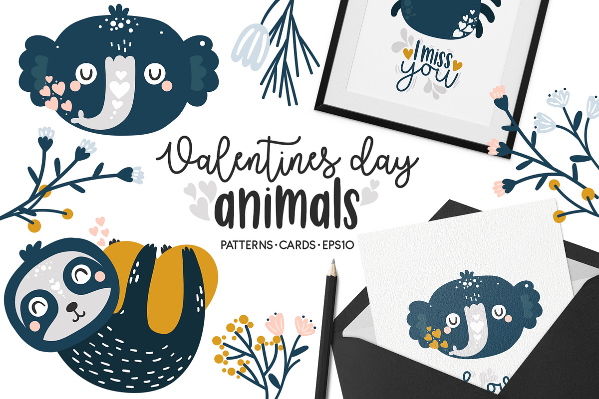Valentine's Day - Animals Clipart, an Animal Illustration by Sumacj (Photo 1 of 7)