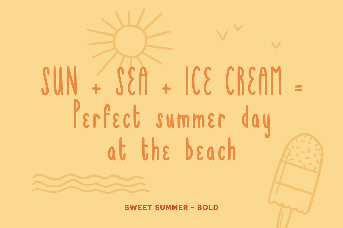 Sweet Summer handwritten fonts preview 3