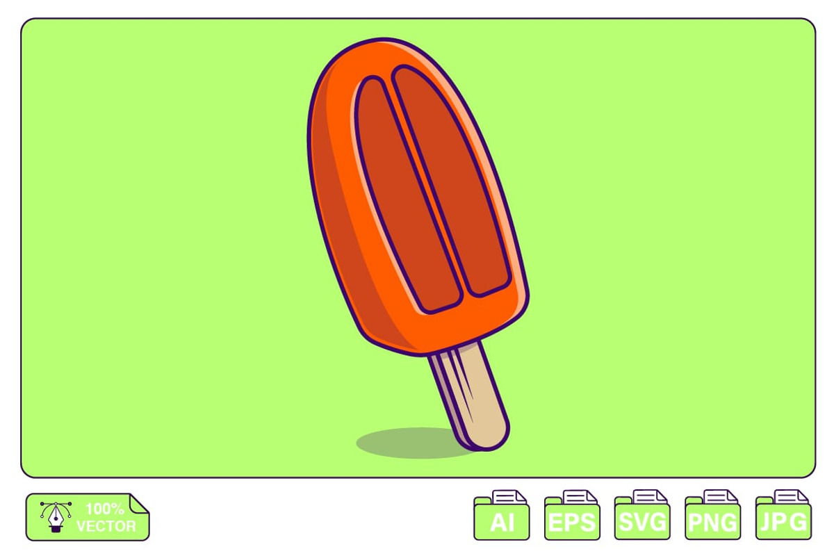 Orange Popsicle Cartoon, a Food Illustration by Artstorystudio (Photo 1 of 3)