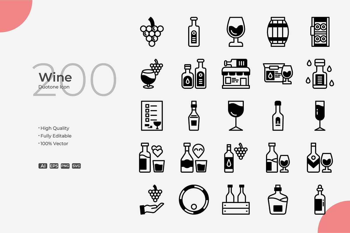 Wine Duotone Icons, a Duotone Icon by Bloodline