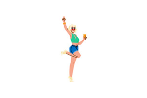 Young woman dancing and having fun, a Sport Illustration by pikepicture