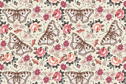 4 Seamless Butterflies Roses insects, a Pattern Graphic by Vintage (Thumbnail 7 of 14)