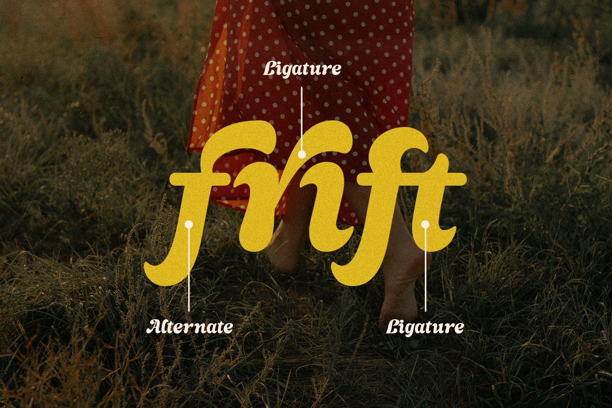 Night Empty - Italic Seventies Retro, a Sans Serif Font by Dharmas Foundry (Photo 9 of 15)