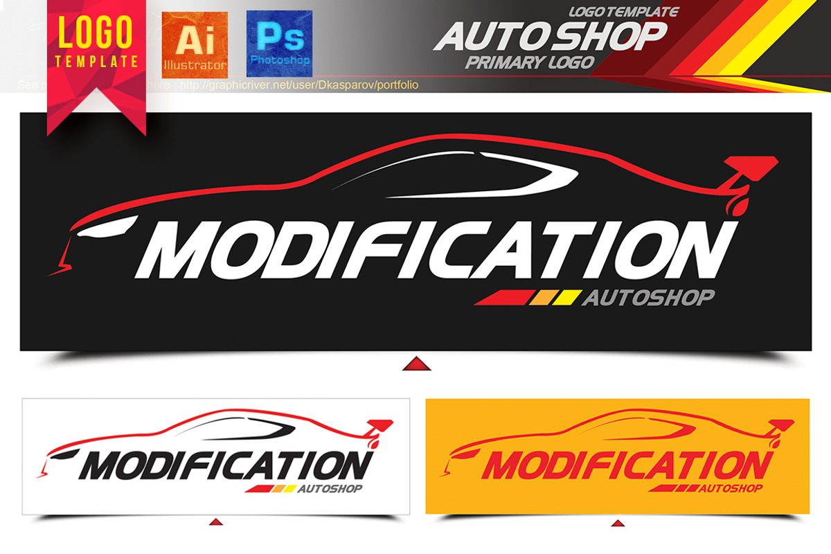 Auto Shop Logo Template, a Branding & Logo Template by Micro Designs (Photo 2 of 2)