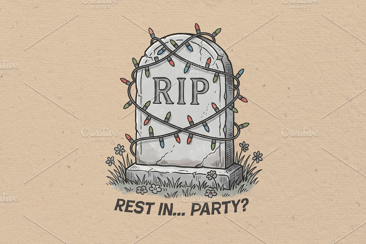 Rest in party illustration, an Object Illustration by Vectorlina (Photo 1 of 4)