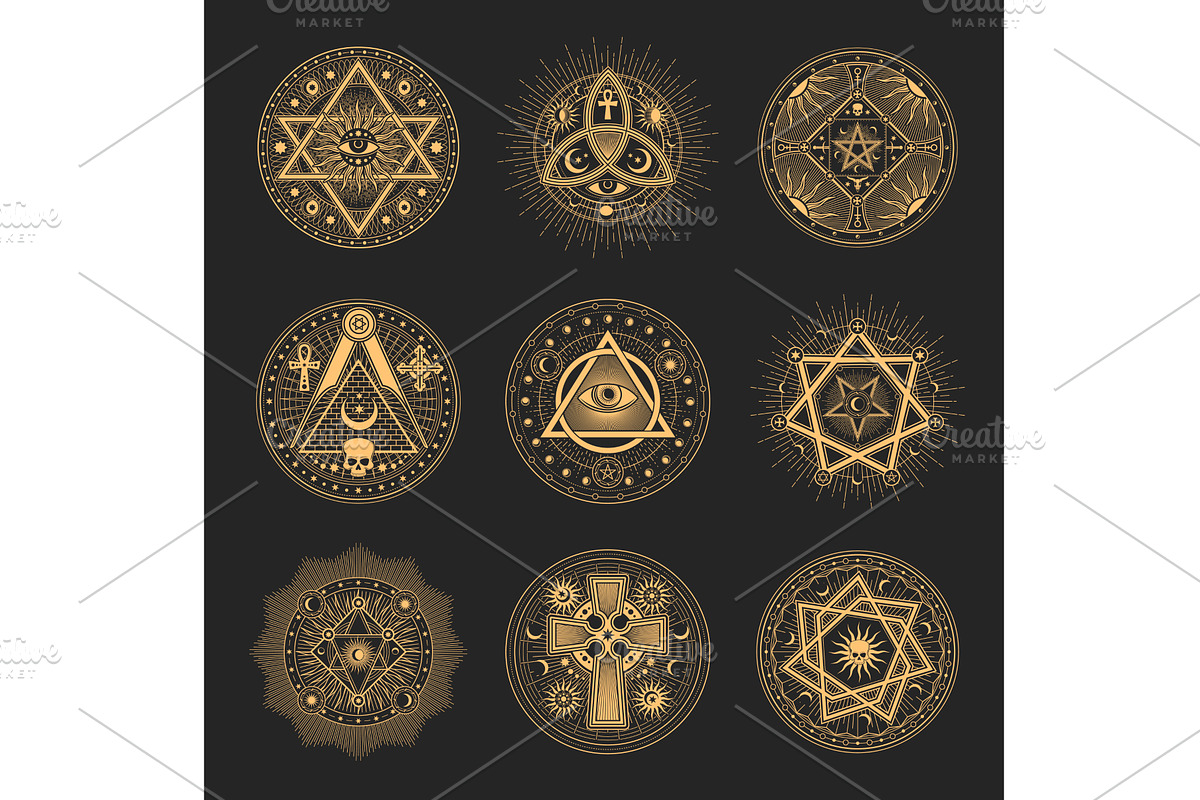 Occult and esoteric pentagram, an Illustration by Vector Tradition